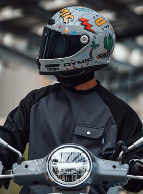 睿觅（RYMIC）V80摩托车头盔复古巡航男女骑行机车安全帽四季3C