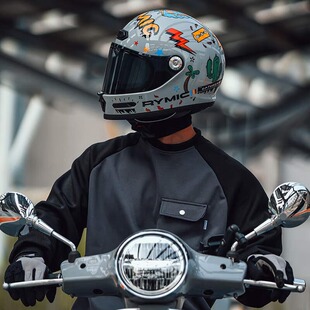 睿觅（RYMIC）V80摩托车头盔复古巡航男女骑行机车安全帽四季3C