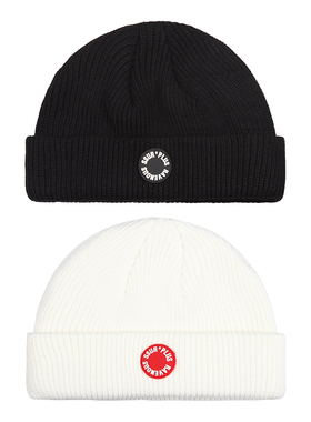 Ravenous联名原创设计橡胶印章冷帽秋冬保暖毛线针织帽