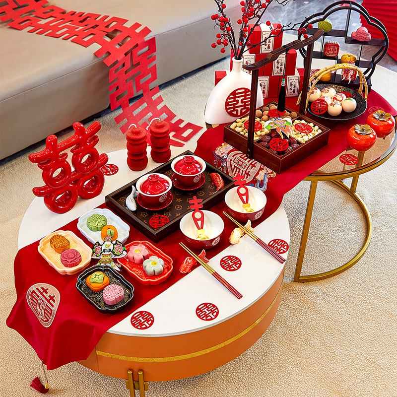 【轻奢风】高级感结婚茶几装饰