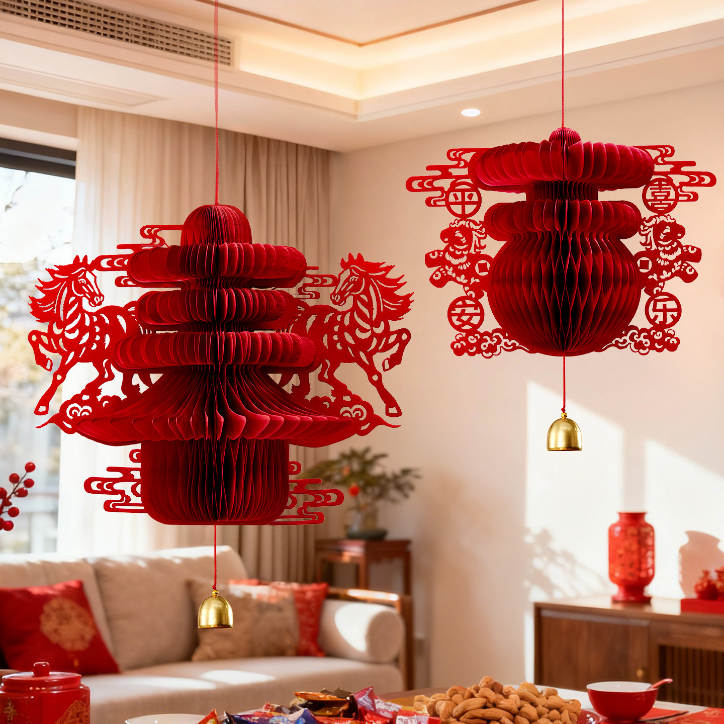 2026新年装饰立体春字灯笼挂件春节蜂窝球公司房门氛围感壁挂布置,节庆用品/礼品,节日装扮用品,淘宝优惠券,粉丝福利购,淘宝优惠卷