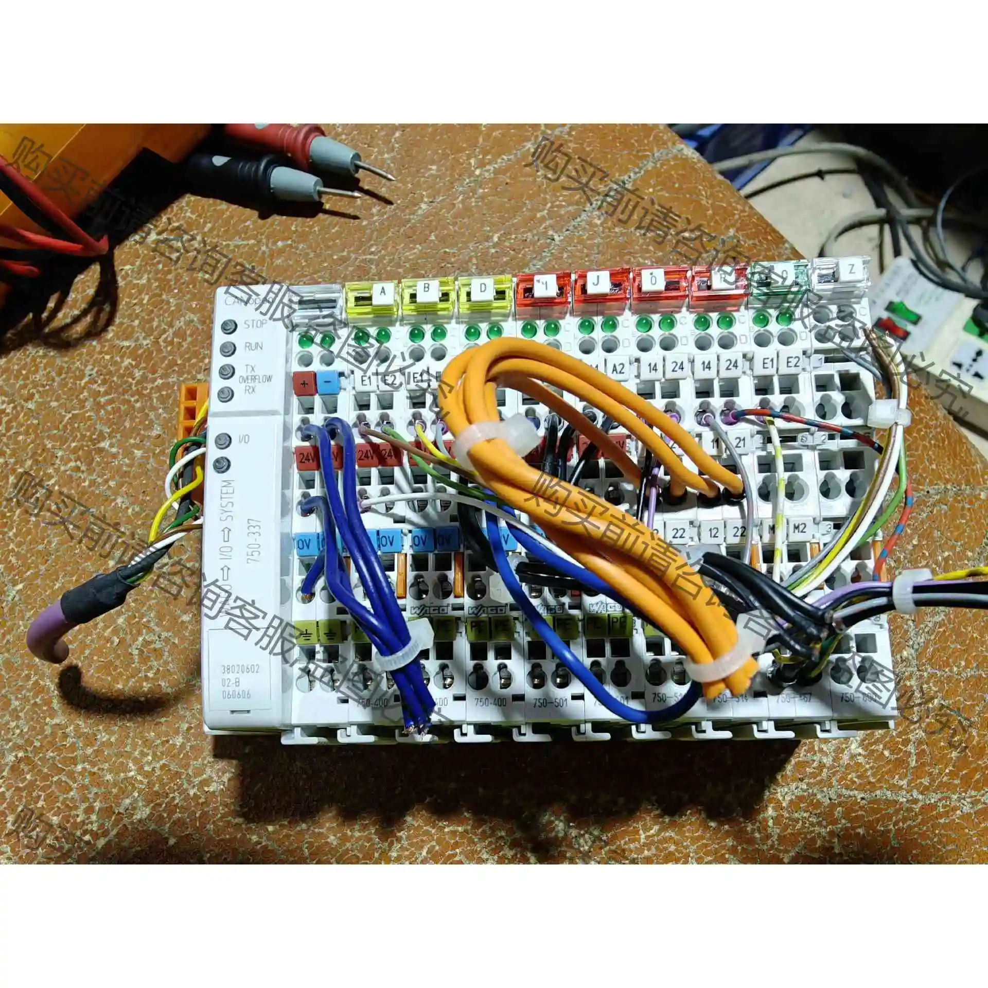 拆机WAGO万可PLC加模块，成色接近全新，功能正常，主机7 议价产