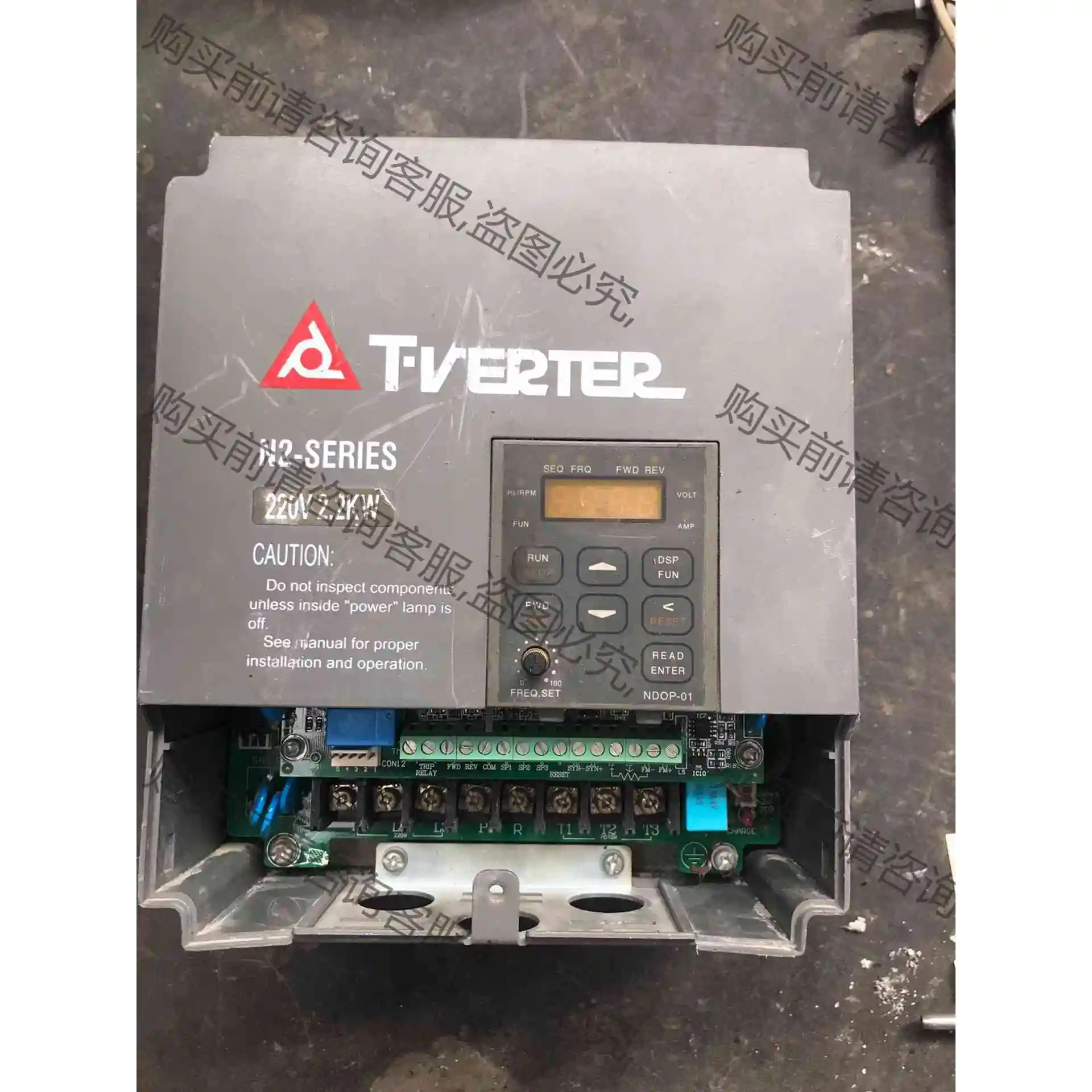 N2-203-H台安变频器，2.2kw，220v，拆机的，通 议价产品 原装拆