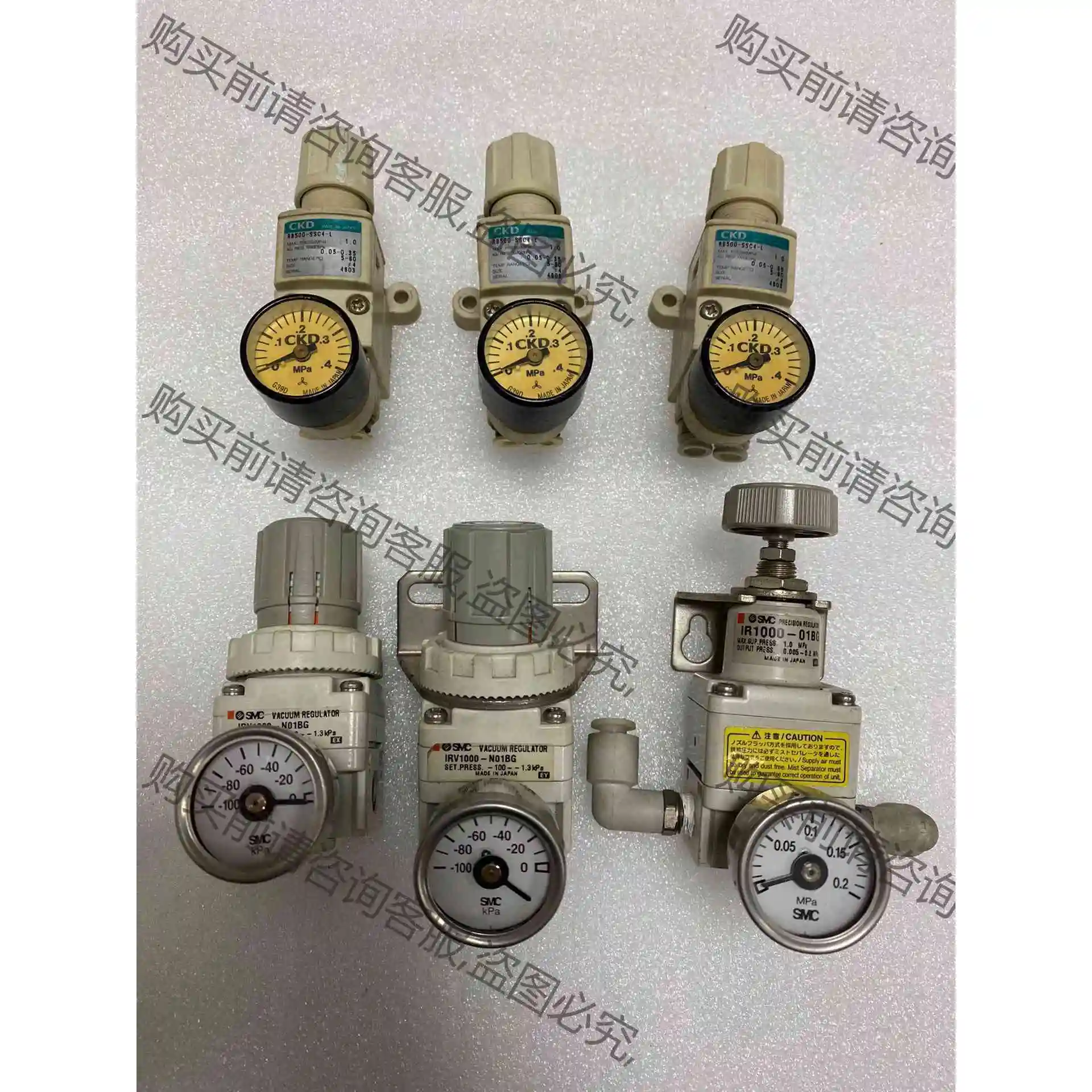 原装CKD RB500-SSC4-L 带表 插4mm管 议价产品 原装拆机功能完好