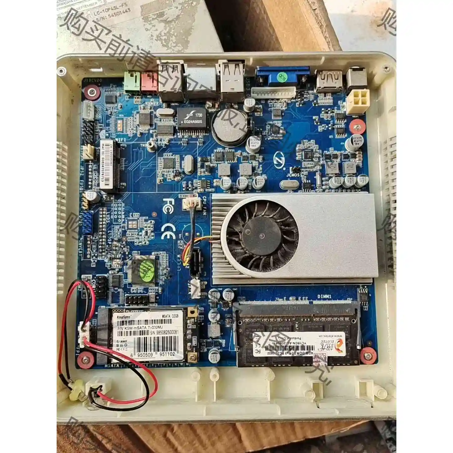 j1800itx超薄主板，17×17主板，功能正常，带一个机 议价产品 原