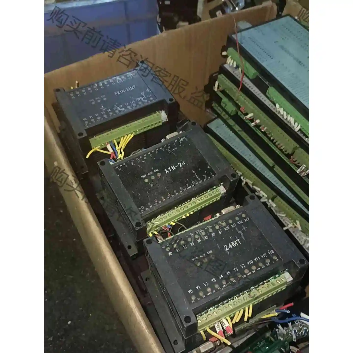 FX1N-24MT，ATN-24，24MT控制盒子，一共20 议价产品 原装拆机功