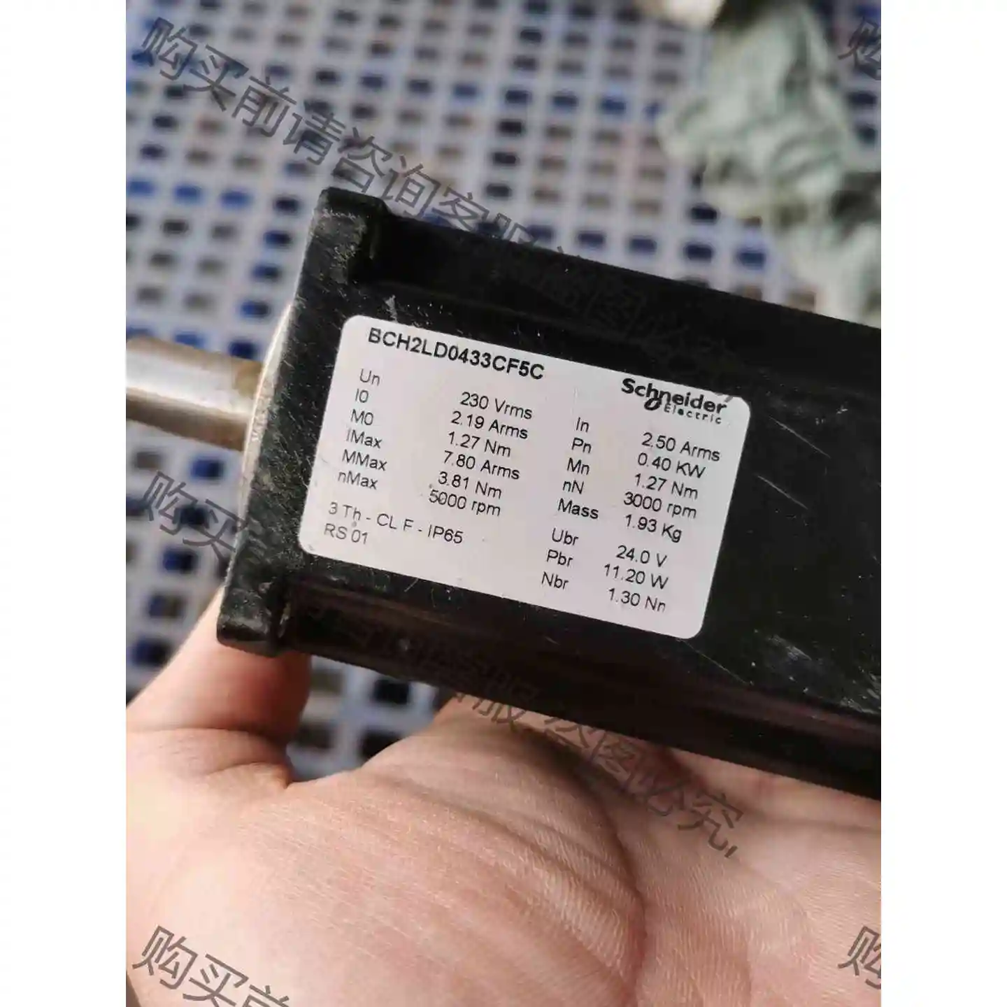 施耐de伺服电机400w，BCH2LD0433CF5C，二手拆 议价产品 原装拆机