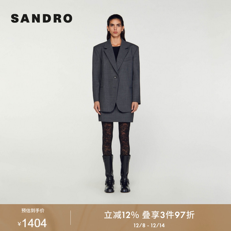 SANDRO通勤气质两粒扣西装外套