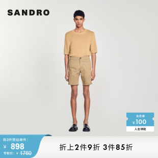 简约美拉德直筒西装 SANDRO 春夏法式 SHPBE00054 Outlet男装 短裤