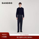 Outlets秋季 长裤 款 法式 SANDRO 休闲绵羊毛直筒西裤 男装 时尚