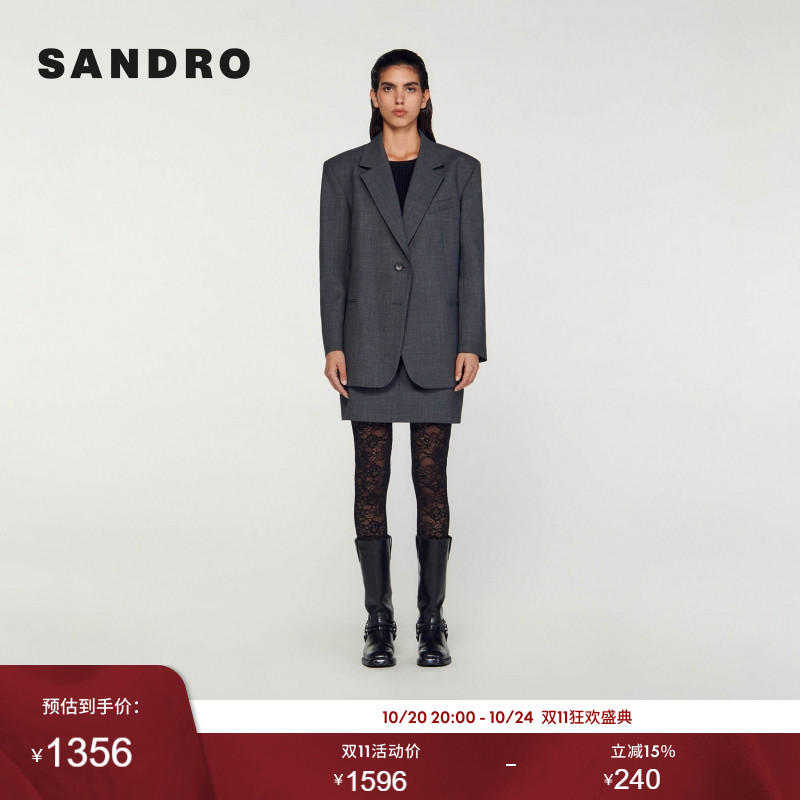 SANDRO通勤气质两粒扣西装外套