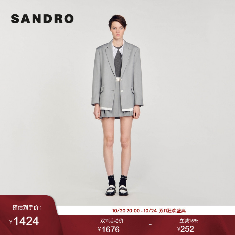 假两件西装领外套SANDRO