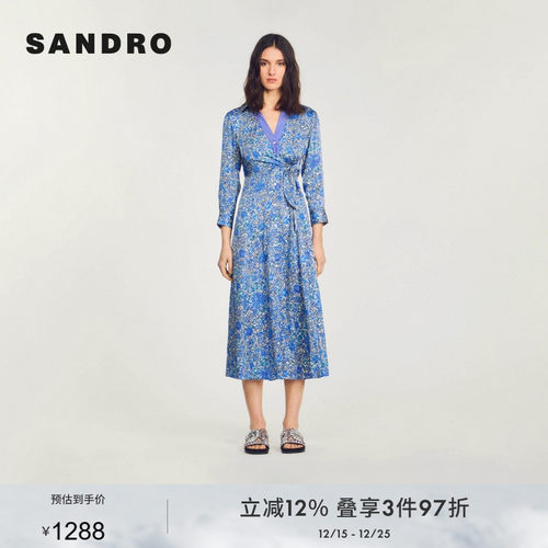 ins风收腰裙衬衫V领高腰连衣裙