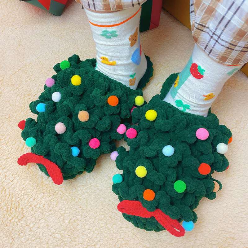 胖玻璃球手作圣诞礼物手工编织diy拖鞋钩针钩织材料包,服饰配件/皮带/帽子/围巾,DIY编织材料包,淘宝优惠券,粉丝福利购,淘宝优惠卷