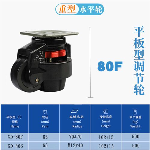 福马轮60F40F100F80F120F150F40S60S80S水平调节轮支撑万向脚轮子