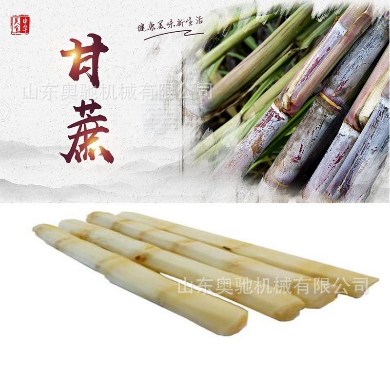 供应甘蔗削皮切断机 全自动甘蔗去皮分段机 超市水果店甘蔗剥皮机