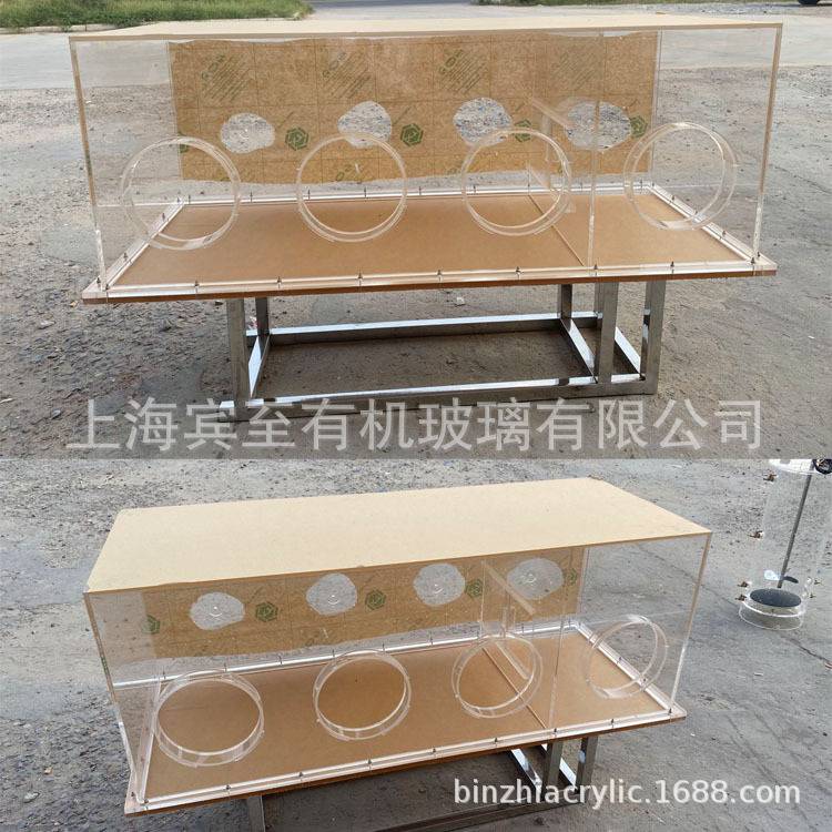 透明真空箱抽真空消泡桶亚克力有机玻璃手套操作箱实验pmma干燥箱