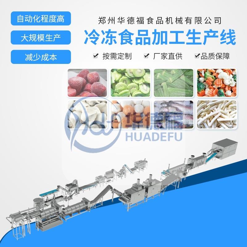 食品蔬菜速冻加工流水线 速冻水饺生产线 大型食品急冻冷冻设备