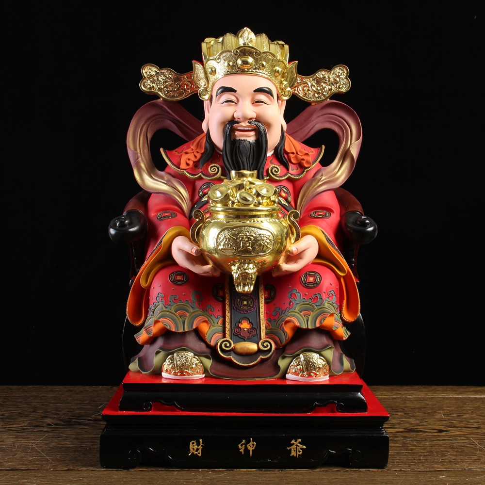文财神爷佛像招财店铺家用供奉比干范蠡神像树脂摆件乔迁开业客厅
