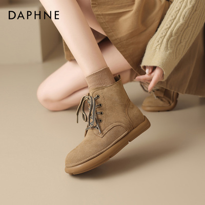 达芙妮马丁靴女英伦风2025秋冬