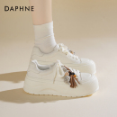 达芙妮厚底小白鞋女2025新款秋季增高鞋子软底休闲运动鞋白色板鞋