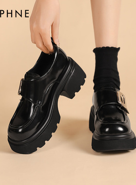 达芙妮厚底乐福鞋女2026春季新款复古学院jk鞋子女增高女款小皮鞋