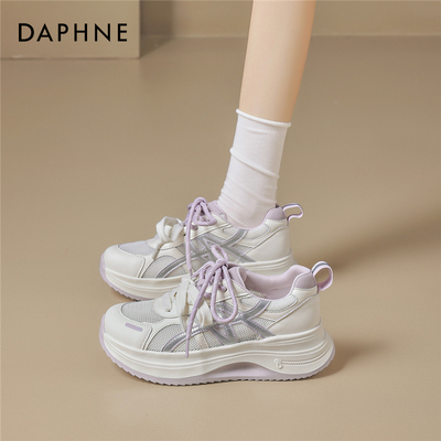 灰色老爹鞋女款达芙妮港风运动鞋