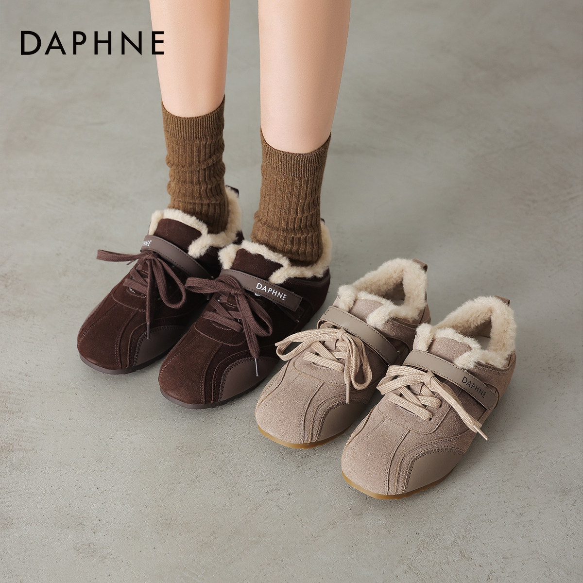 加绒德训鞋女款保暖勃肯雪地靴