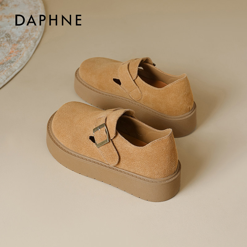 达芙妮厚底勃肯鞋女2026春季新款懒人全包小个子一脚蹬勃肯单鞋子