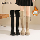 达芙妮过膝长筒靴女2025新款爆款秋冬长靴厚底骑士靴巨好看靴子女