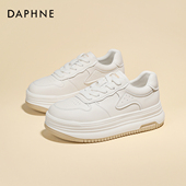 女2026新款 子女款 春季 达芙妮小白鞋 厚底增高板鞋 百搭白色鞋 运动鞋