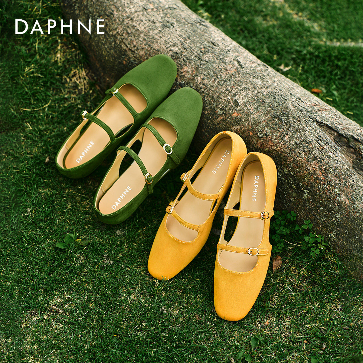 达芙妮早春漂亮单鞋女2026新款夏季平底鞋法式玛丽珍女鞋镂空凉鞋