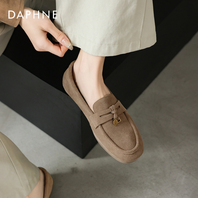 达芙妮老钱风一脚蹬通勤乐福鞋女