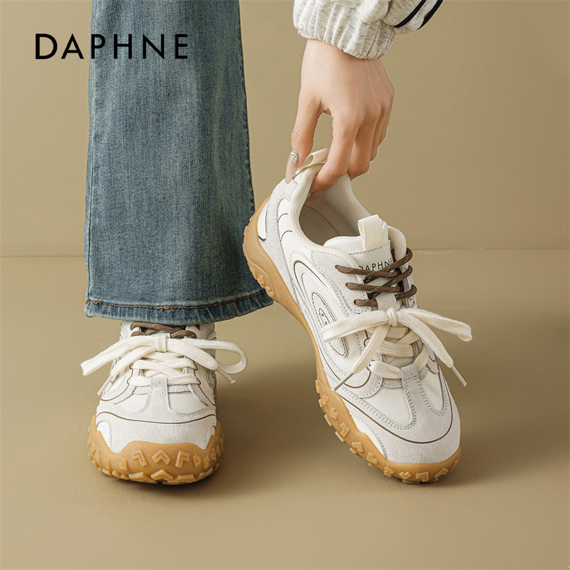 达芙妮厚底芭蕾德训鞋女2026春季新款复古运动休闲鞋不累脚老爹鞋,女鞋,时尚休闲鞋,淘宝优惠券,粉丝福利购,淘宝优惠卷