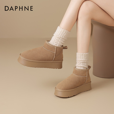 达芙妮厚底雪地靴女款2025新款