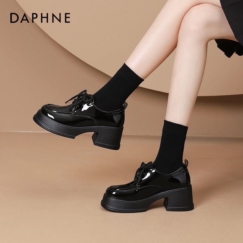 达芙妮厚底乐福鞋女百搭