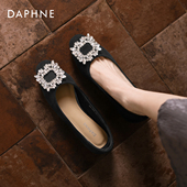 子平底瓢鞋 达芙妮黑色单鞋 芭蕾浅口法式 女士妈妈鞋 女2026新款 春季