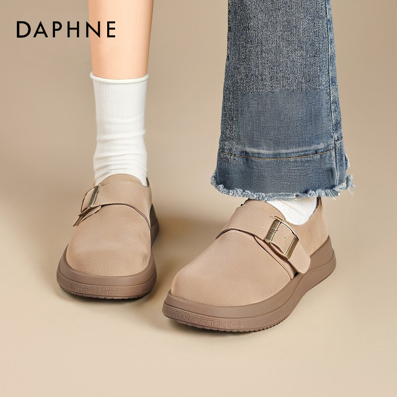 达芙妮厚底勃肯鞋女2026新款春季全包一脚蹬孕妇女鞋爆款通勤单鞋