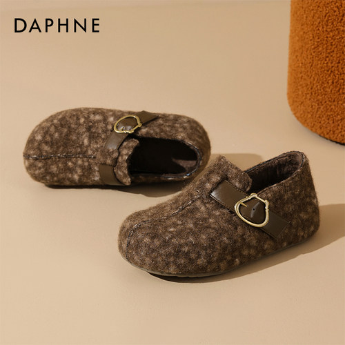 达芙妮加绒勃肯鞋复古懒人玛丽珍