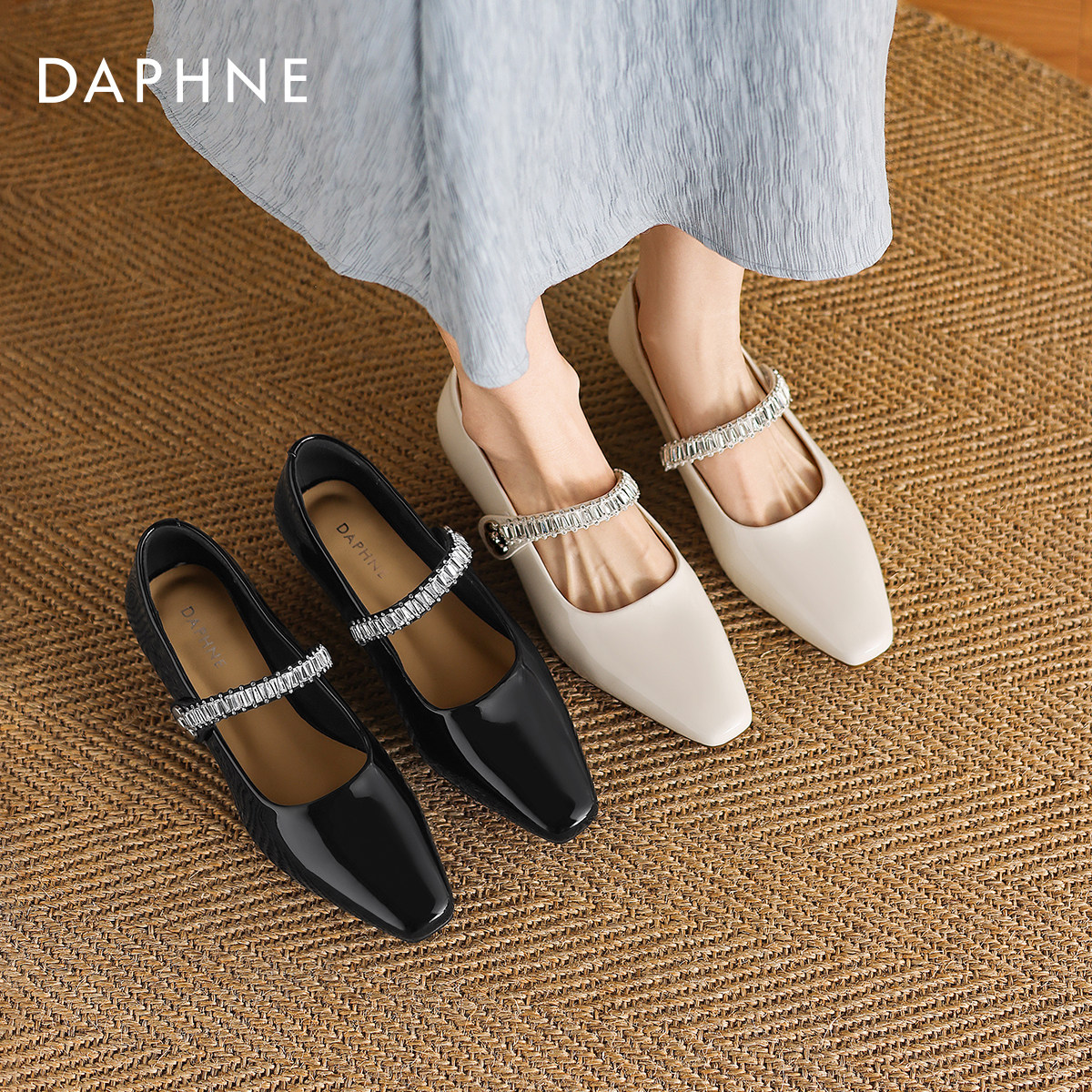 达芙妮浅口小单鞋2026新款春季法式玛丽珍通勤皮鞋女鞋子气质女款,女鞋,浅口单鞋,淘宝优惠券,粉丝福利购,淘宝优惠卷