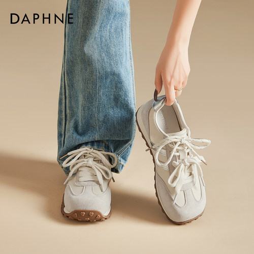 达芙妮女款经典德训鞋2025小白鞋