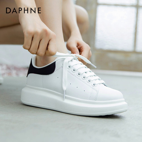 达芙妮小白鞋厚底女鞋