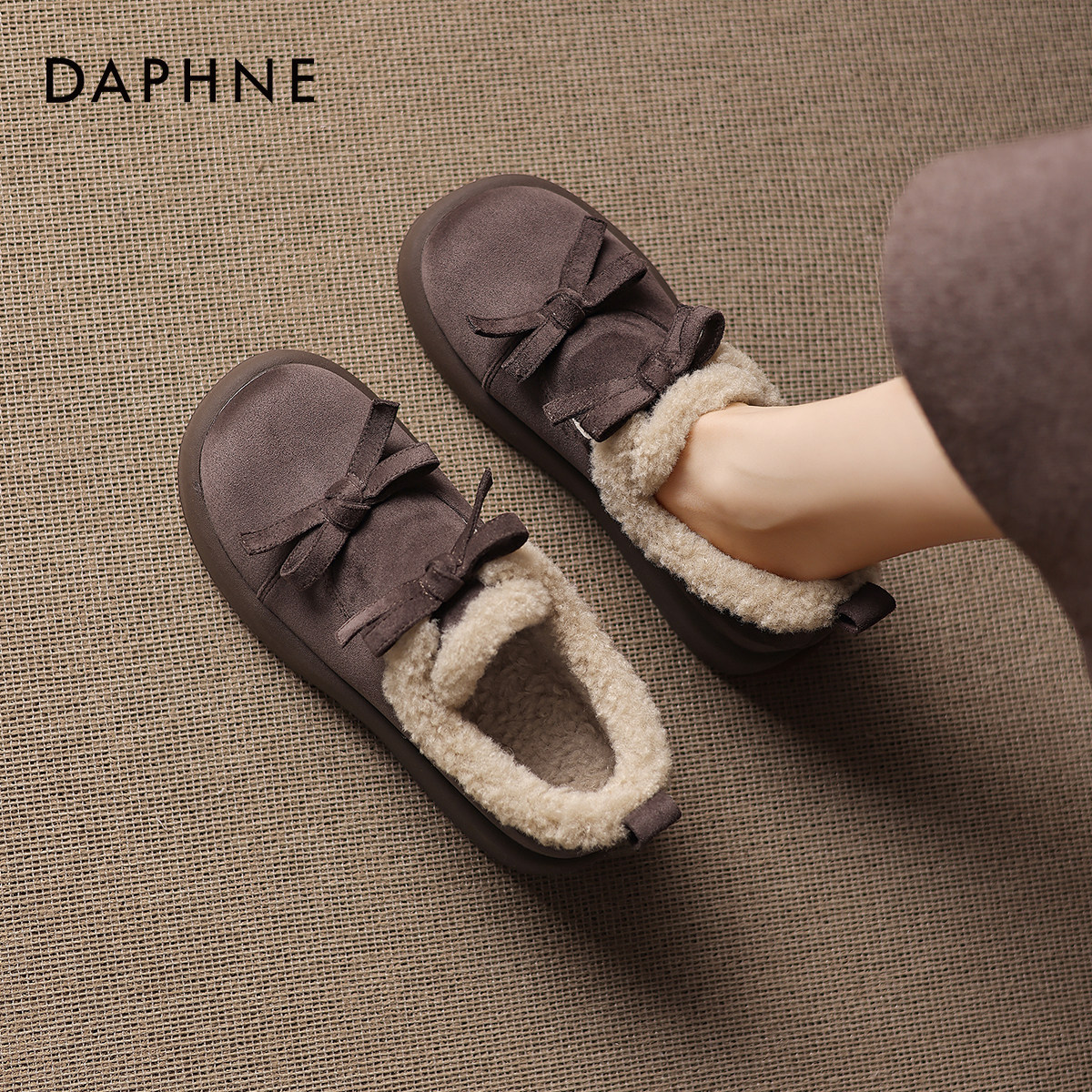 达芙妮加绒加厚保暖雪地靴2025新款女款冬季大棉鞋女鞋子勃肯冬鞋,女鞋,时尚雪地靴,淘宝优惠券,粉丝福利购,淘宝优惠卷