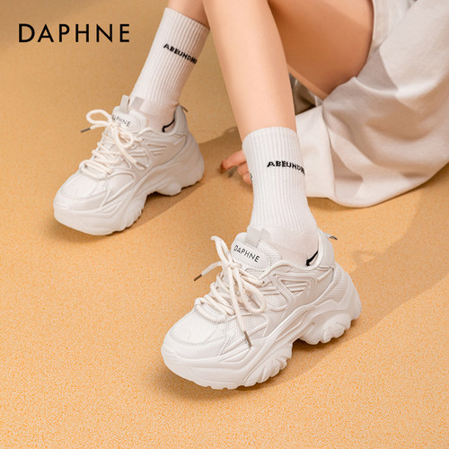 达芙妮厚底增高老爹鞋女秋休闲鞋