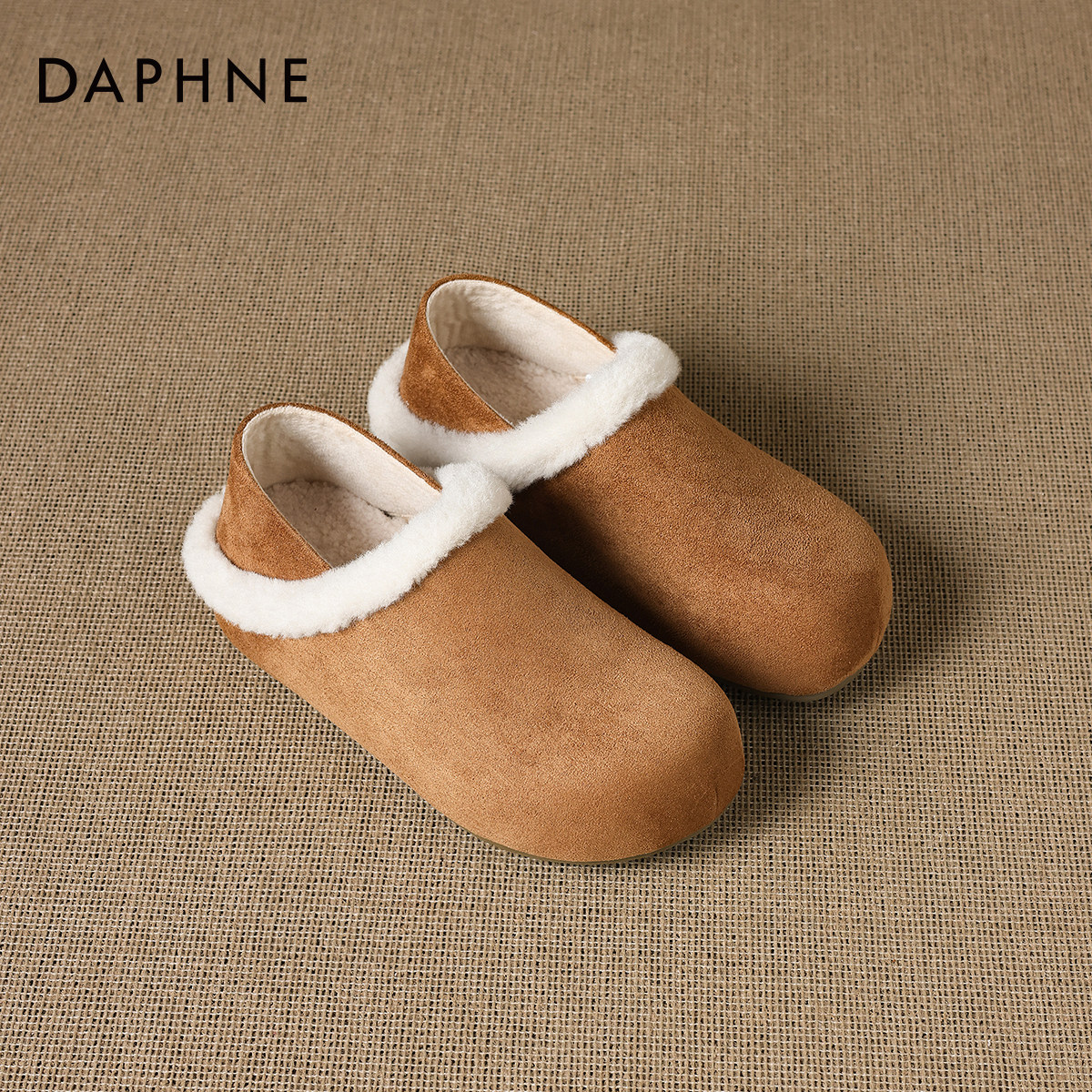 达芙妮雪地靴女冬季2026新款加绒勃肯鞋一脚蹬毛毛棉鞋保暖女鞋子