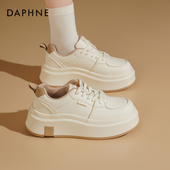 女款 休闲运动鞋 2026新款 达芙妮厚底小白鞋 春季 增高女鞋 白色鞋 子女