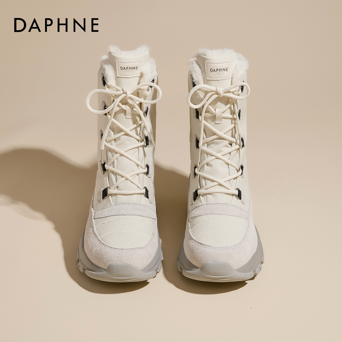 达芙妮加绒厚底雪地靴