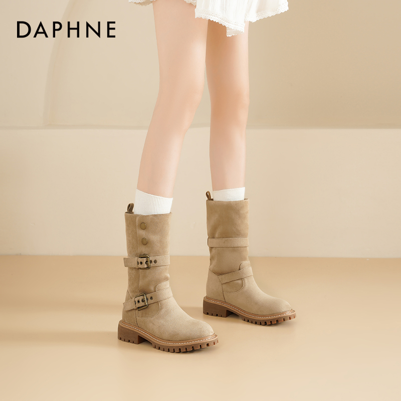 达芙妮复古马丁靴女美拉德短靴