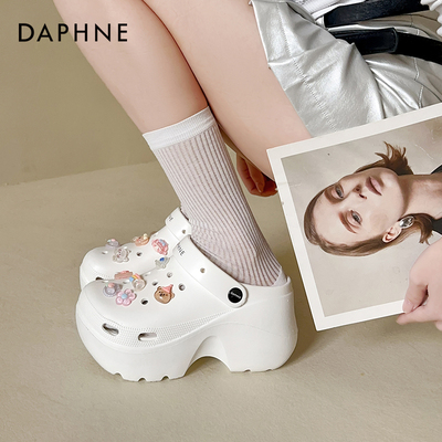 达芙妮厚底洞洞鞋女夏季2026新款
