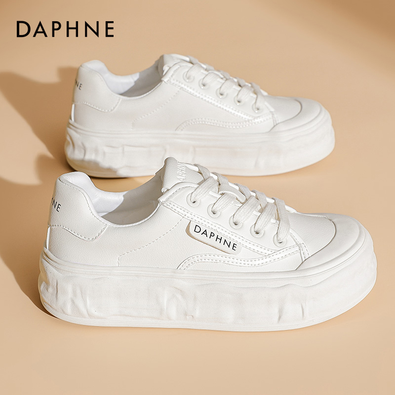 达芙妮厚底小白鞋百搭休闲饼干鞋